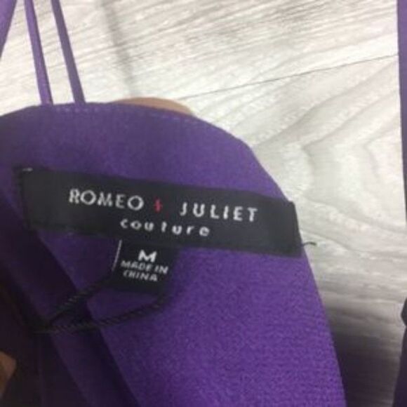 Romeo & Juliet Couture puprple Ruffled Babydoll Tank size M - Picture 5 of 6